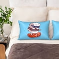 thumbnail image 4 of Disketp Sushi Salmon Surfing Satin Pillowcase For Hair And Skin - Satin Pillow Cases Standard Size 20x30 Inches With Zipper,Gifts For Women Men, 4 of 8