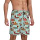 thumbnail image 2 of Balery Dachshund Christmas Play Pantalones cortos de pijama de punto de algodón para hombre con cinturilla y bolsillos-3X-Large, 2 of 6