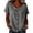 Gray, variant on Button Down Shirts for Women Lightweight Soft Crew Neck Roll up Short Sleeve Tops Relaxed Casual Solid Color Curved Hem Blouses XXL