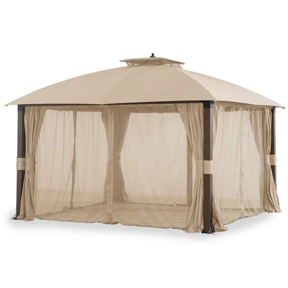 Garden Winds Replacement Canopy Top Cover and Netting Set for Broyhill Eagle Brooke Gazebo - RipLock 350