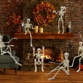 thumbnail image 1 of 6 Packs Posable Halloween Skeleton Decorations, 16" Full Body Plastic Skeleton with Movable Joints for Halloween Haunted House Props Spooky Scene Party Decorations, 1 of 7