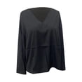 thumbnail image 4 of Bovemsi Plain T Shirts for Women Women's Loose Classic Solid V Neck Chiffon Blouses Tops And Tees Funny T Shirts, 4 of 5