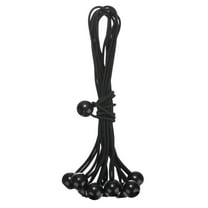 Uxcell 10-Pack Ball Bungee Cords, 12 Inch High Elastic Canopy Tarp Tie Down Bungee Balls for Tent/Cargo Holding [Black]