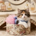 thumbnail image 4 of Perro y Gato Vestido de Verano a Rayas con Tela de Poliéster Transpirable, Tallas Pequeña a Mediana, Rosa y Azul, 4 of 6