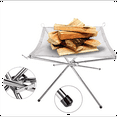 thumbnail image 4 of Portable Outdoor Fire Pit Upgraded Camping Fire Pit Foldable Mesh Fire Pits for Camping, Campfire with Carrying Bag, 4 of 7