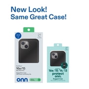 onn Rugged Phone Case with Holster for iPhone 17e / iPhone 16e / iPhone 15 / iPhone 14 / iPhone 13 - Black