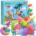 thumbnail image 1 of Bombas de baño Bofuoos con diseño de dinosaurio con sorpresa en el interior, paquete de 9 unidades p, 1 of 7