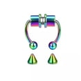 thumbnail image 4 of HOOUN Fashion Simple Nose Ring Non Piercing Magnetic Clip Cuff Nose Hoops Body Jewelry-Rose Gold, 4 of 9