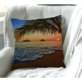 thumbnail image 2 of Pacific Sunrise at Lanikai Beach Decorative Throw Pillow Case Hawaii Colorful Sky Wavy Decoration Cushion Cover Home Decor 18 x 18 Inch Cotton Linen for Sofa Couch, 2 of 4