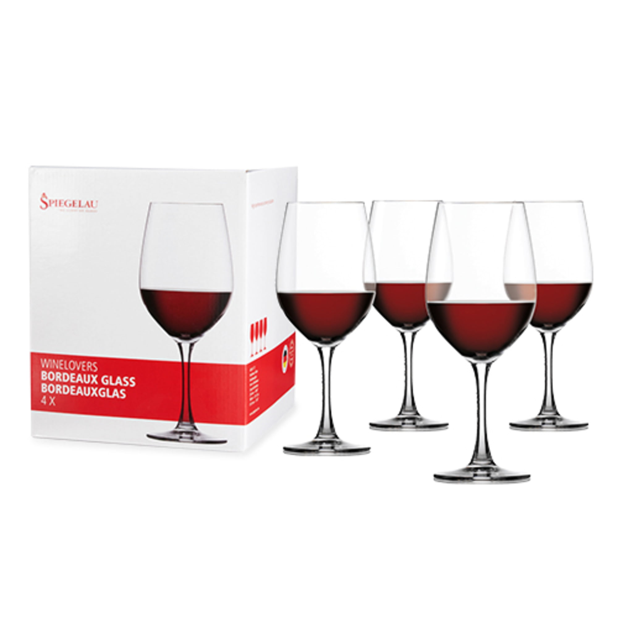 For Daily Ware Red Wine Glass Set of 4-18 oz Stemmed Wine Glasses 