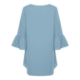 thumbnail image 6 of JIAYUE Women's Blouse Casual Short Sleeve Round Neck Soft Linen Like Textured Pure Color For Everyday Wear Female Classic Tops, 6 of 6