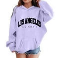 thumbnail image 5 of Hoddies Kids City Name Letter Print Purple Hoodies Casual Long Sleeve Hoodies Fall Winter Clothes Girls Size 7-8 Years Clothes, 5 of 5