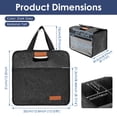thumbnail image 2 of Drink Carrier Bag 6-Cup, Insulated Reusable Caddy with Foldable Handle, Felt Drink Holder Bag for Car and Delivery, Dark Gray, 2 of 9