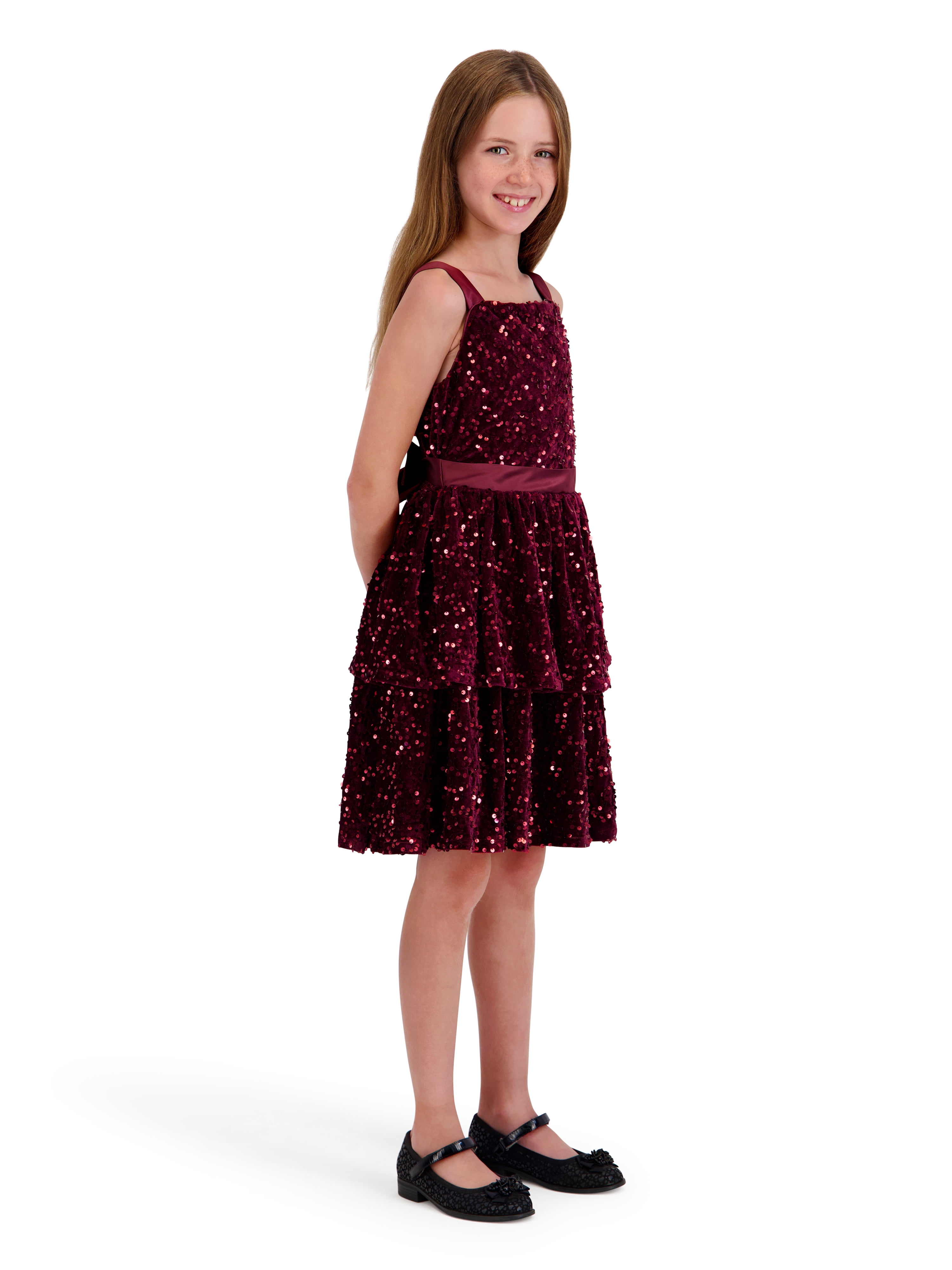Kensie Girl Sequin Velvet Sleeveless Dress, Sizes 4-16