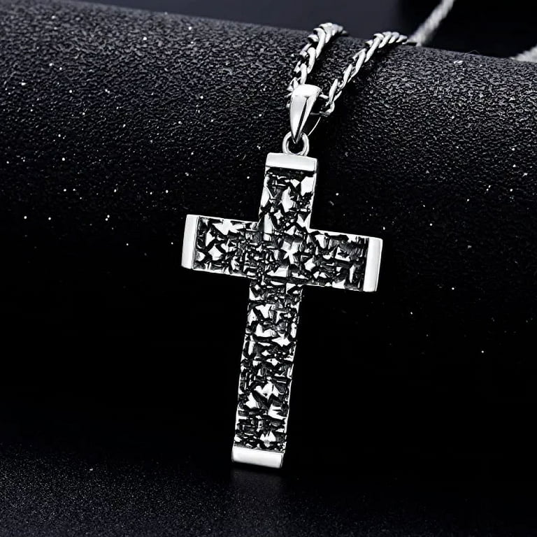 アクセサリー vintage silver925 Jesus cross necklace Sterling Pewter/S925K Silver Jesus Cross Necklace – BGCOPPER