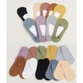 thumbnail image 6 of 5 Pairs Women Ice Silk Low Cut Liner Socks Deep Cut Design Anti-Slip Cotton Sole Breathable Invisible Socks for Flats - 5 pcs-E, 6 of 6