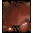 thumbnail image 3 of Sports Duvet Cover Set, Maroon Grunge Rugby Theme with Game Elements Competition Win Sports Artisan Image, Decorative 2 Piece Bedding Set with 1 Pillow Shams, Twin Size, Brown Black, by Ambesonne, 3 of 3