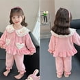 thumbnail image 5 of Esaierr Kids Girls 2PCS Flannel Pajama Outfits for Toddler Winter Sleepwear Outfits Long Sleeve Top + Pants Warm Pajama for 2-8Y, 5 of 5