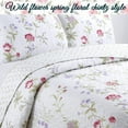 thumbnail image 6 of Cozy Line Home Fashions Floral Microfiber Quilt, King - Reversible, 6 of 6