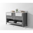thumbnail image 4 of Ancerre Designs Hayley 60" Farmhouse Wood Bathroom Vanity Set in Sea Cloud Gray, 4 of 17