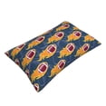 thumbnail image 3 of Naloa Burning Rugby Balls Pillowcase, Throw Pillowcase, Wrinkle-Free, Stain-Resistant with Hidden Zipper for Bedroom Sofa - 14"x20", 3 of 9