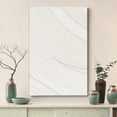 thumbnail image 3 of PixonSign Canvas Wall Art Geometric White & Gray Paint Stroke Spiral Abstract Print Minimalism Contemporary Nordic Artwork Decoration for Living Room, Bedroom, Office - 16"x24", 3 of 5