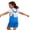 Blue, variant on XXWXYD Girls Casual Overalls Summer Casual Soli𝖽 Adjustable Strap Baggy Short Jumpsuit Toddler Straight Wide Leg Fashion Pants Toddler Girl Shortalls for Summer