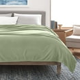 thumbnail image 2 of Soft All-Season Microfleece Bed Blanket – Lightweight Cozy Throw – Twin Size – Green, 2 of 8