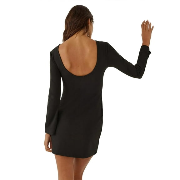 Bodycon Mini Dress with Back Cleavage