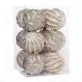 thumbnail image 2 of 12pcs Champagne Christmas Ornaments - 3.15" Shatterproof Pearl & Glitter Balls for Xmas Tree, Wedding & Holiday Party Decor, 2 of 6