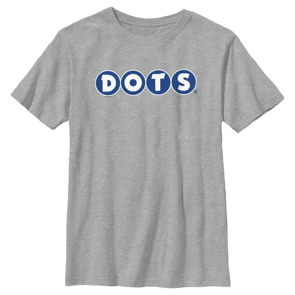 Boy's Dots Classic Logo  Graphic Tee Athletic Heather X Large