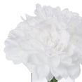 thumbnail image 2 of Enova Home Artificial Silk Dahlia Fake Flowers Arrangement in Cylinder Glass Vase with Faux Water for Home Office Wedding Decoration (White), 2 of 3