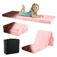 thumbnail image 5 of Kepooman Foldable Floor Mattress for Kids with Washable Flannel Cover-Pink, 5 of 6