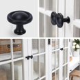 thumbnail image 4 of 12pcs Black Cabinet Knobs Black Round Kitchen Cabinet Knobs Matt Black Drawer Gift, 4 of 5