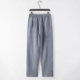 thumbnail image 6 of WOLIAUO Mens Linen Pants Summer Beach Pants Casual Loose Fit with Waist Drawstring Lightweight Vacation Clothing (L Light Gray), 6 of 6