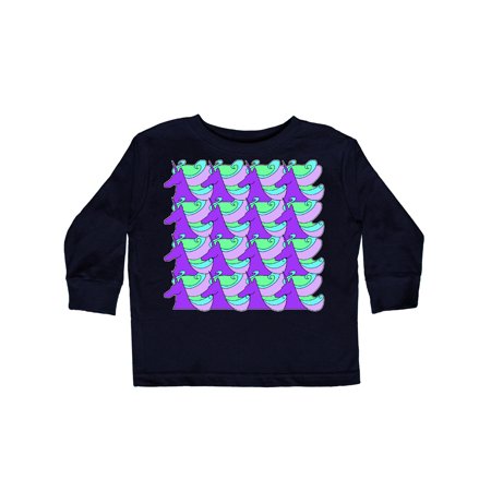 

Inktastic Purple Unicorn Pattern Gift Toddler Boy or Toddler Girl Long Sleeve T-Shirt