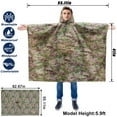 thumbnail image 6 of Dr.Fish Rain Poncho Reusable for Adults with Hood Waterproof Unisex Reusable Multifunctional for Hiking Camping, 6 of 10