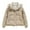 Khaki, variant on Women's Cold Weather Plus Size Puffer Jacket Casual Colored Long-Sleeved Hooded Jacket Packable Puffer Jacket(Black M)