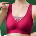 thumbnail image 2 of Sngxgn Womens Adjustable Strap Sports Bra Wireless Padded Bra Yoga Workout Crop Top(Red,L), 2 of 4