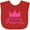 Red, variant on Inktastic Birthday Princess, Little Princess, Crown, Stars Girls Baby Bib