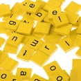 thumbnail image 3 of Letras del alfabeto de madera Sunnimix Azulejos letras minúsculas amarillo, 3 of 8