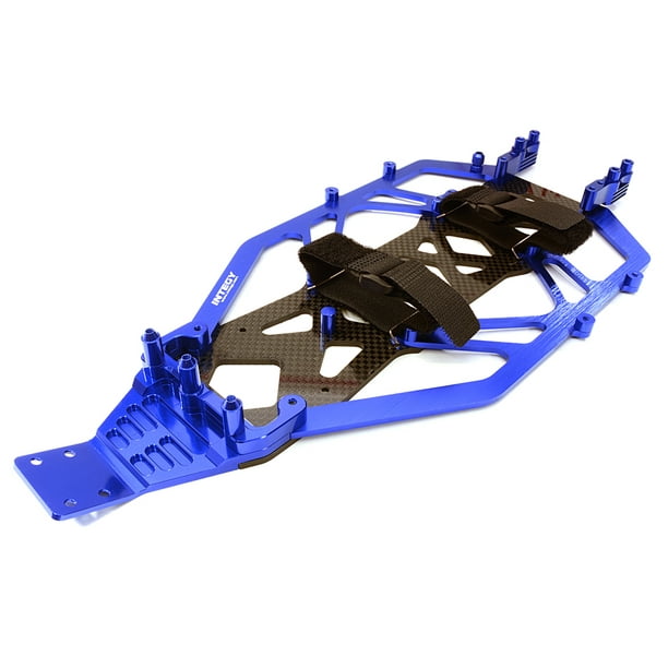 Integy RC Toy Model Hop-ups T7853BLUE Alloy Chassis Conversion Set for Associated SC10 2WD