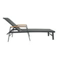 thumbnail image 3 of GDF Studio Joy Outdoor Aluminum Adjustable Chaise Lounges, Set of 2, Black Mesh, 3 of 6