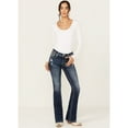 thumbnail image 3 of Miss Me Women's Dark Wash Mid Rise Bootcut Stretch Denim Jeans - M3080B34 29W x 34L, 3 of 4