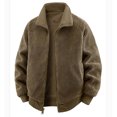 thumbnail image 5 of Jerdar Men's Cotton Sherpa Collar Washed Jacket, Loose Fit Thickened Winter Coat with Multi‑Pockets, Casual Outdoor Outerwear Winter Jackets, 5 of 9