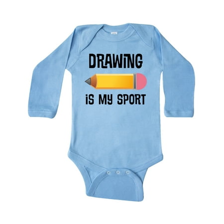 

Inktastic Drawing Is My Sport Gift Baby Boy or Baby Girl Long Sleeve Bodysuit