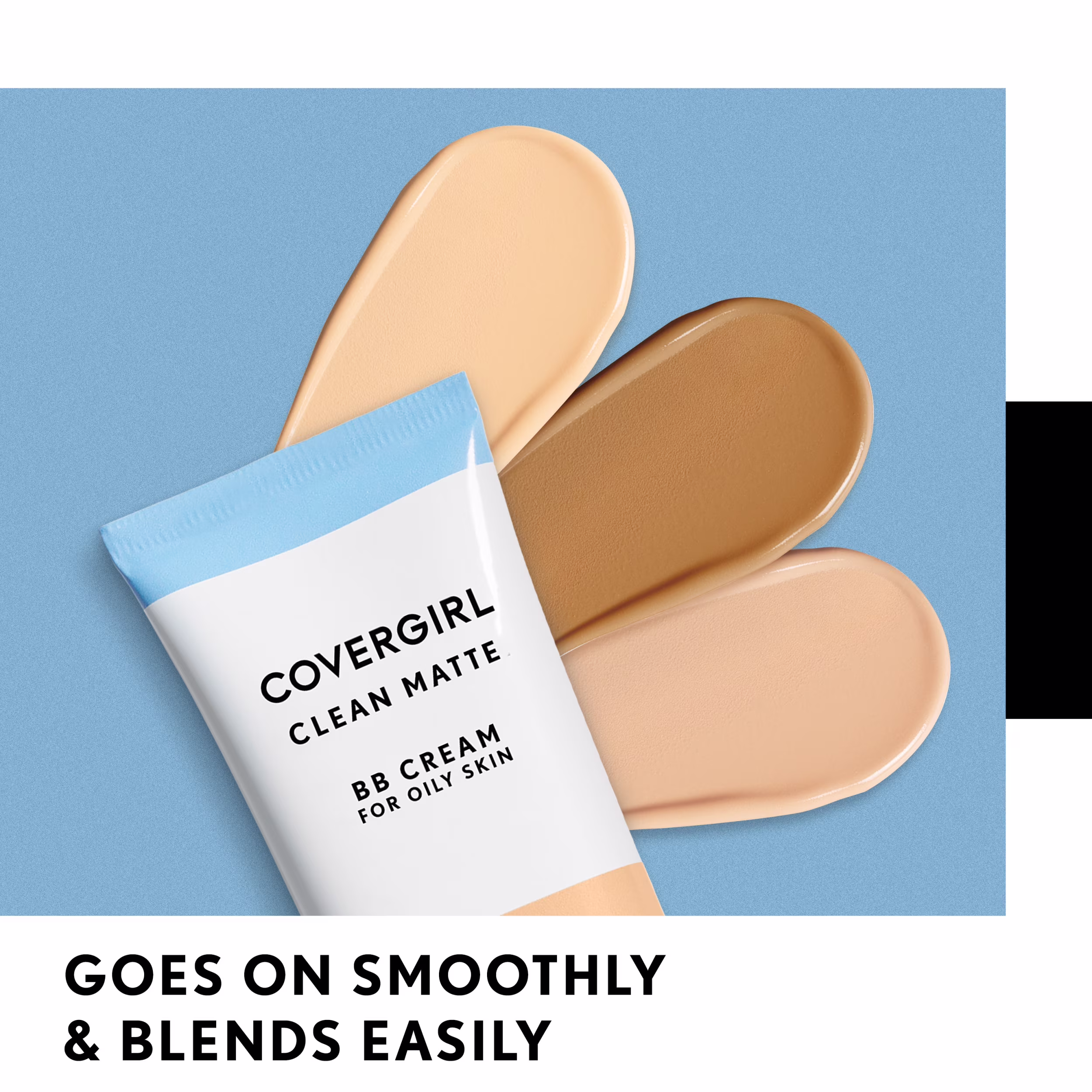 COVERGIRL Clean Matte BB Cream for Oily Skin, 540 Medium, 1 fl oz, Oil-Free BB Cream Foundation