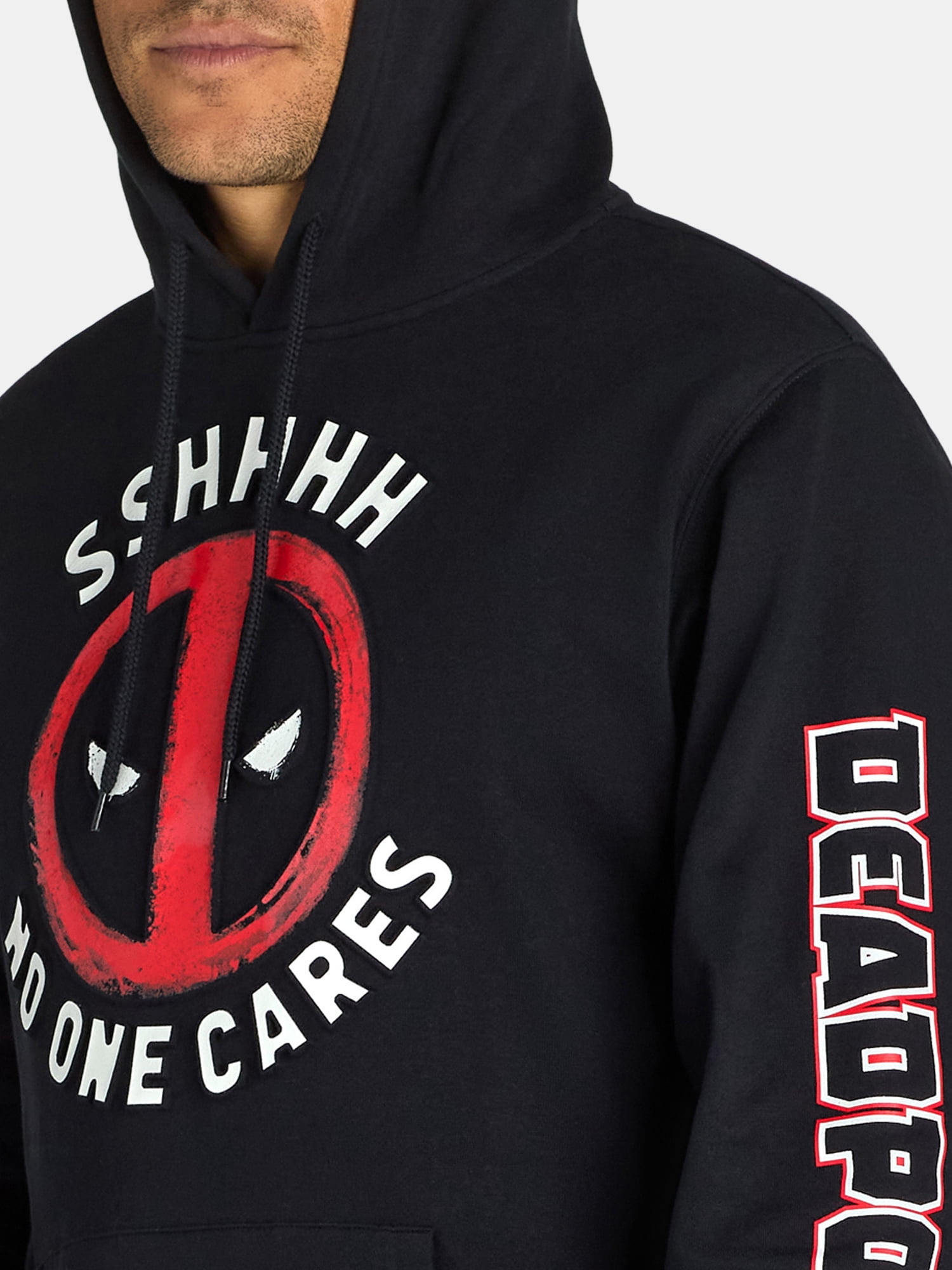 Deadpool Men's & Big Men's No One Cares Graphic Hoodie, Sizes XS-3XL