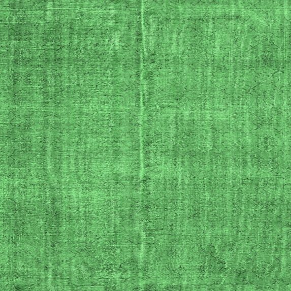 Ahgly Company Indoor Square Persian Emerald Green Bohemian Area Rugs, 7' Square