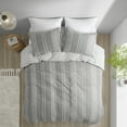 thumbnail image 2 of INK+IVY Kara 3 Piece Full/Queen Cotton Jacquard Duvet Cover Set Gray, 2 of 6